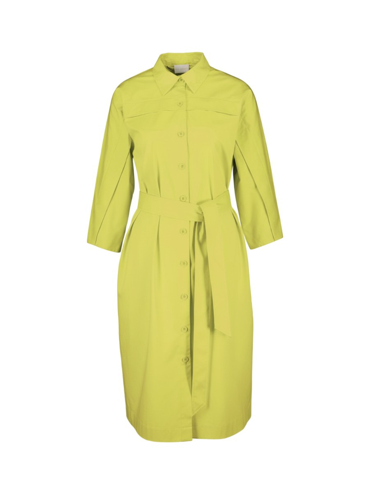 Limoengroene jurk met kraag Zaferia Due Amanti 