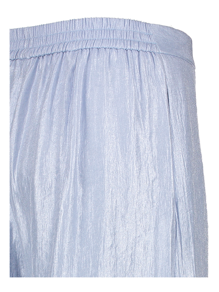 Blauwe glanzende wijde broek Elia Due Amanti