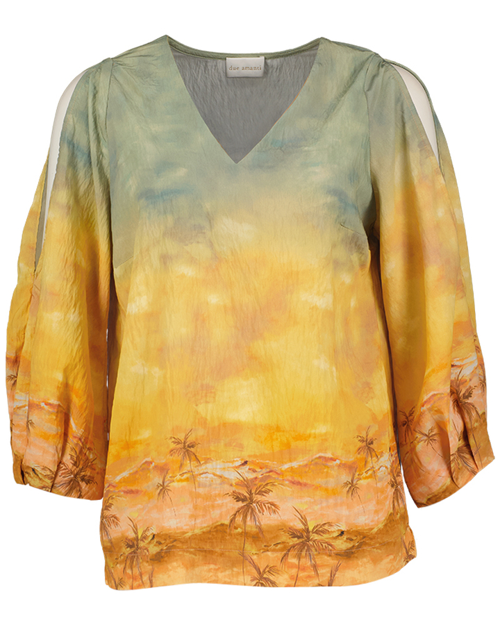 Multicolor bloes met open mouw Blassy Due Amanti 