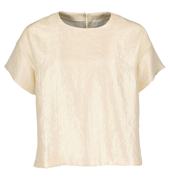 Beige glanzende bloes Anny Due Amanti