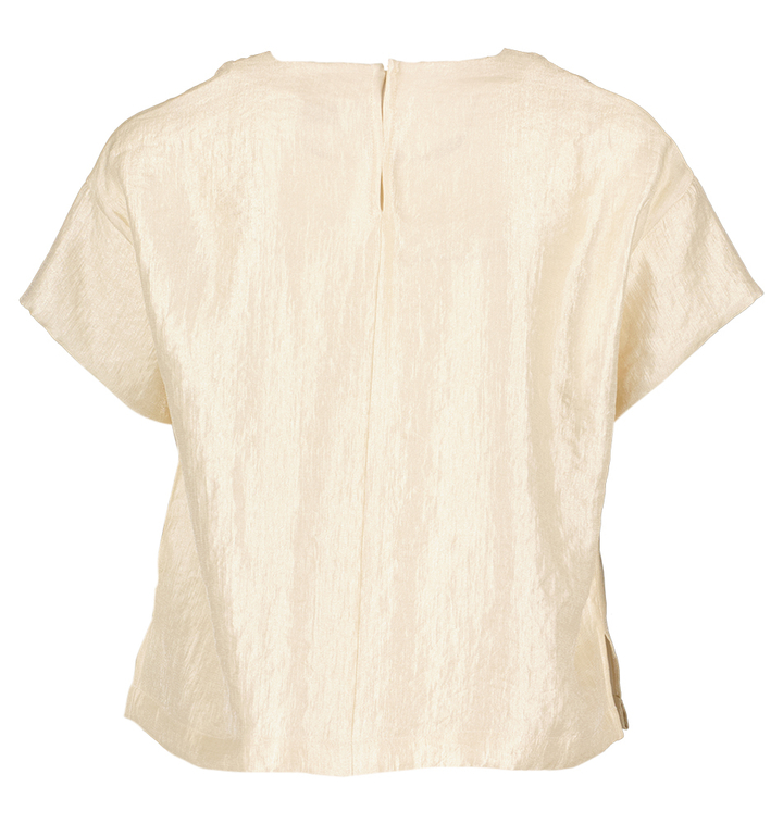 Beige glanzende bloes Anny Due Amanti