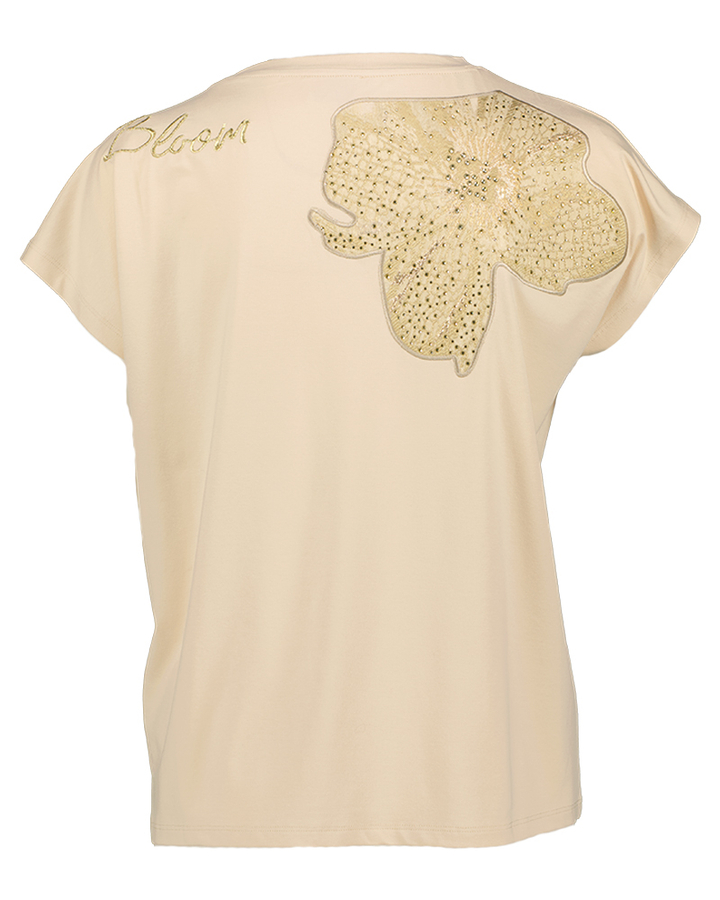 Beige bloes met bloem Drake Due Amanti 