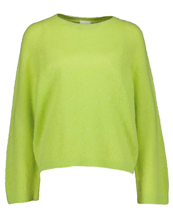 Felgroene trui met ronde hals Menta Due Amanti