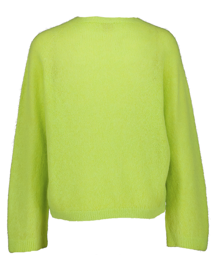 Felgroene trui met ronde hals Menta Due Amanti