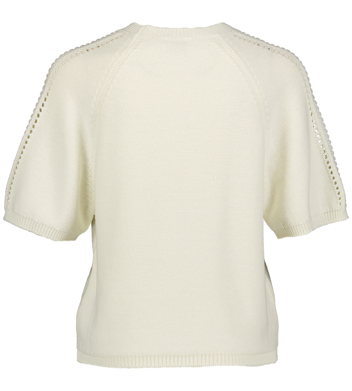 Ecru trui met schouder detail Amarelo Due Amanti