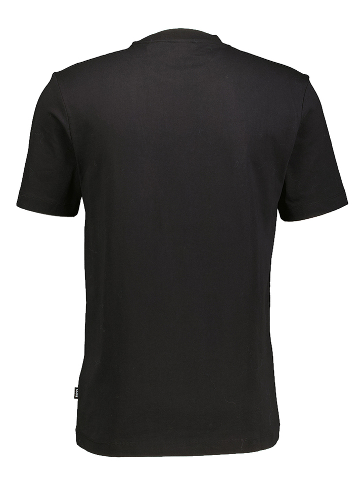 Zwarte t-shirt met kaki print Thompson Hugo Boss 