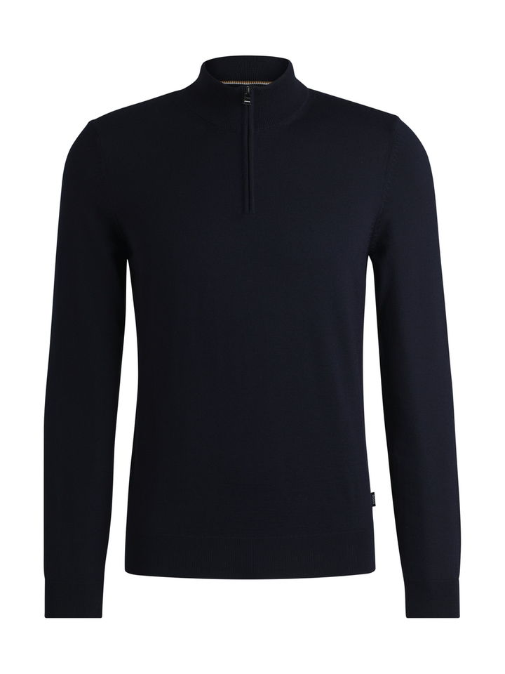 Blauwe trui met rits en lange mouwen Ebenji Hugo Boss