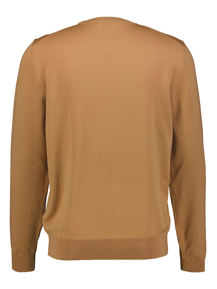Beige trui met ronde hals en lange mouwen Botto Hugo Boss