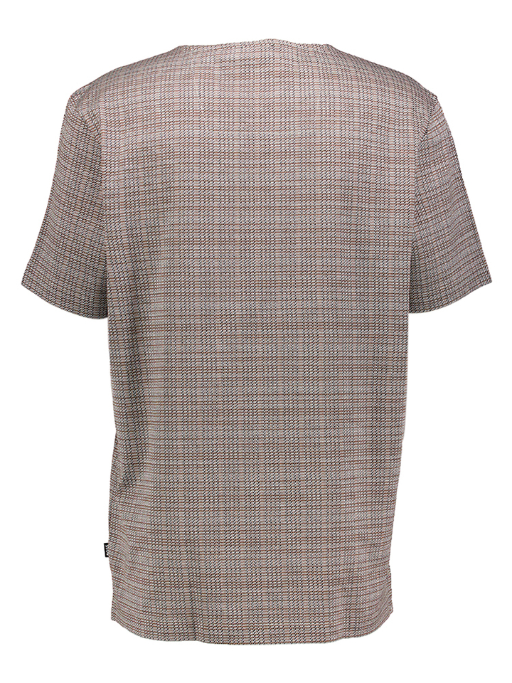 Beige katoenen t-shirt met print Hugo Boss