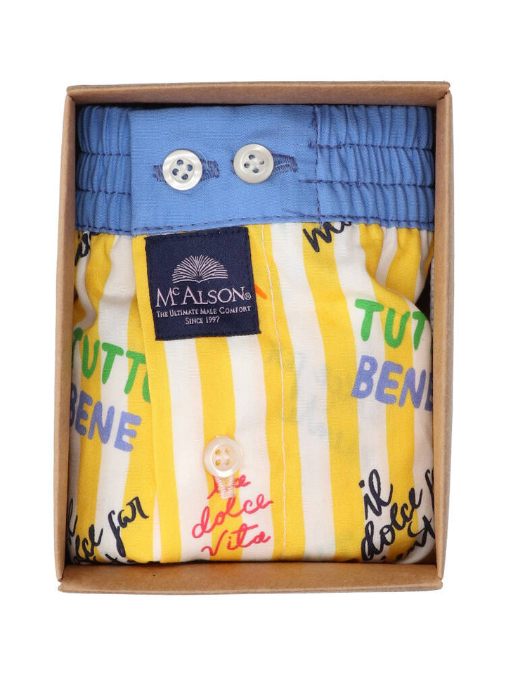 Gele boxershort met strepen La Dolce Vita Mc Alson 
