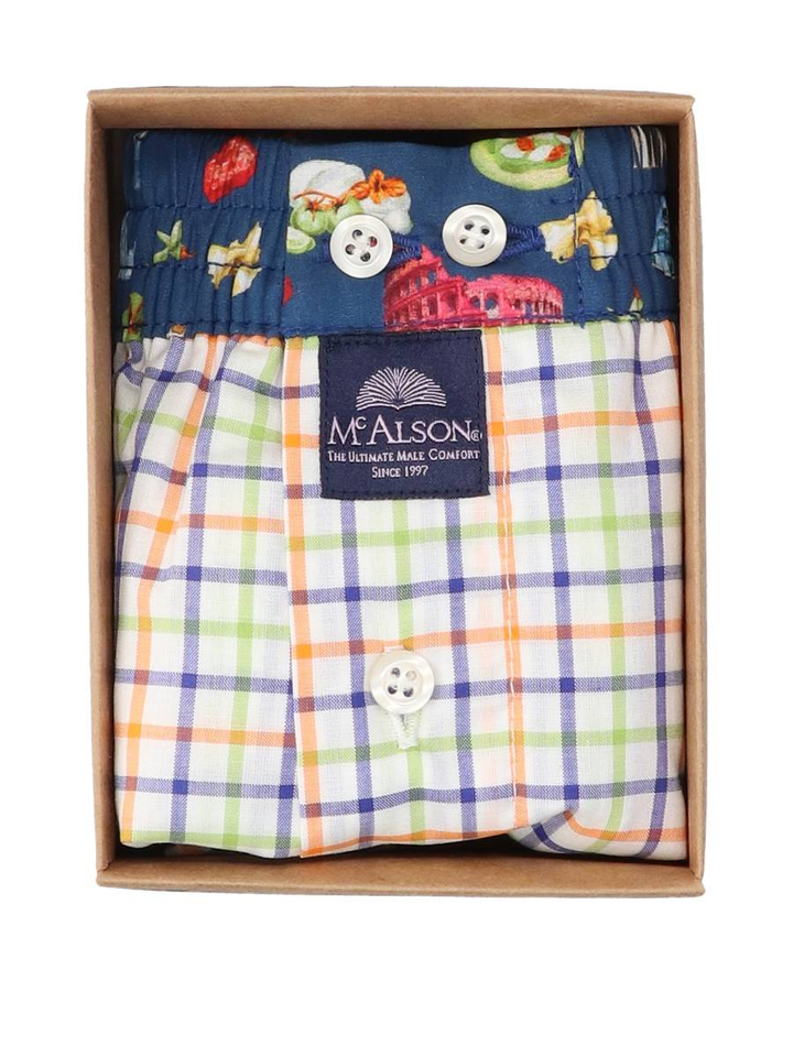 Witte boxershort met ruiten McAlson