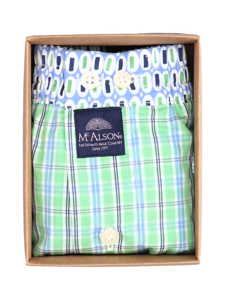 Groen geruite boxershort Mc Alson 