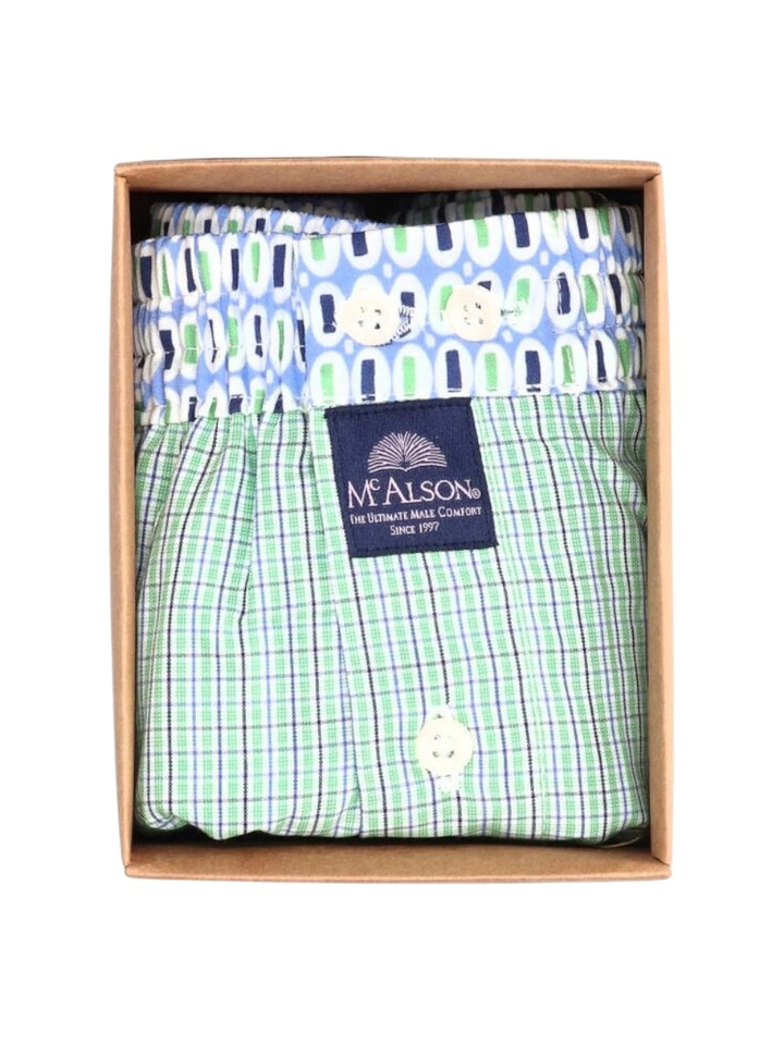 Groen geruite boxersshort Mc Alson 