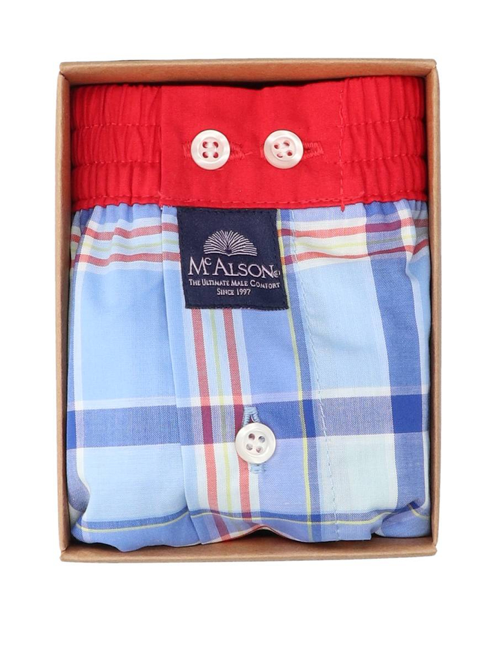 Blauw geruite boxershort McAlson