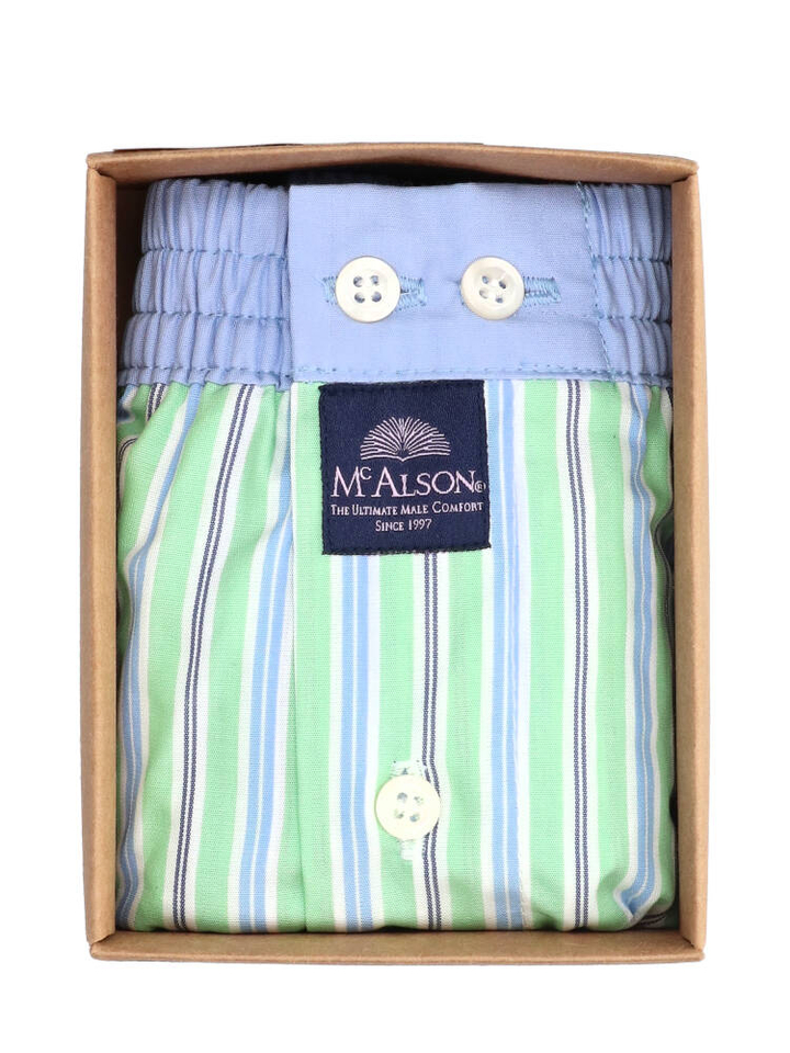 Groen gestreepte boxershort Mc Alson 