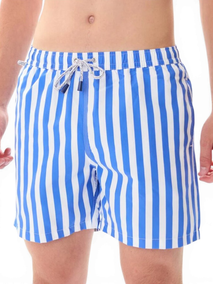 Royal blauw gestreepte zwemshort Mc Alson 
