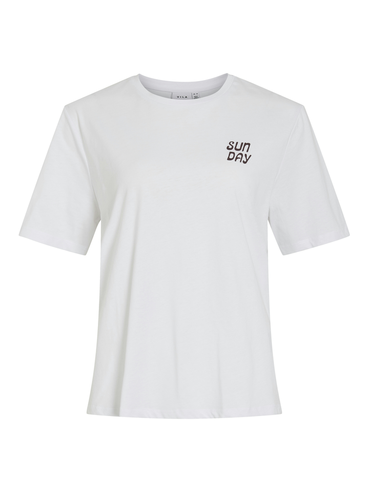 Witte t-shirt sunday Visage Vila 