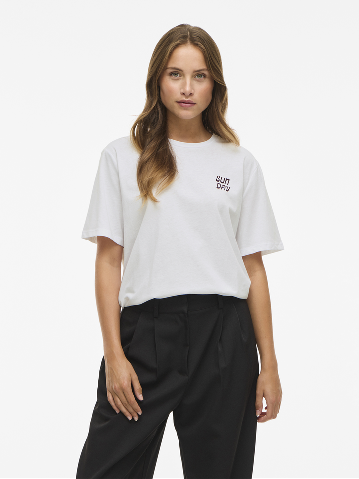 Witte t-shirt sunday Visage Vila 