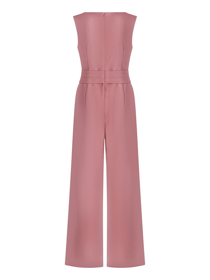 Roze geklede jumpsuit met knoop detail Vera Mont