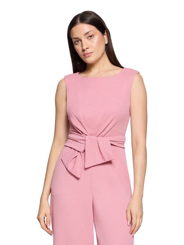 Roze geklede jumpsuit met knoop detail Vera Mont