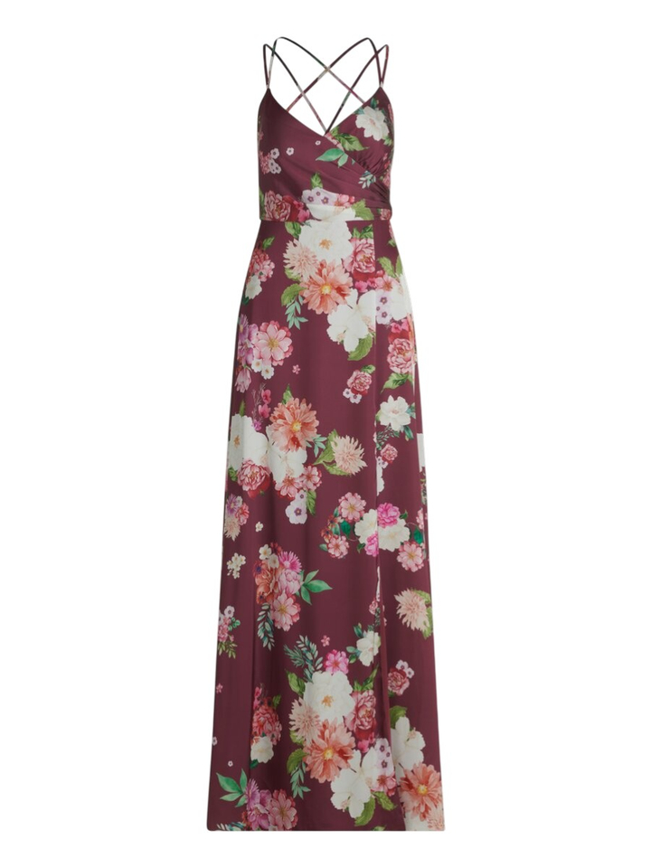 Feestelijke maxi-jurk met open rug in bloemenprint Vera Mont