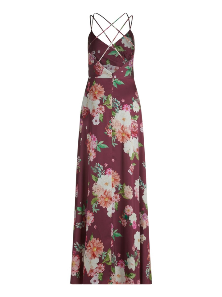 Feestelijke maxi-jurk met open rug in bloemenprint Vera Mont