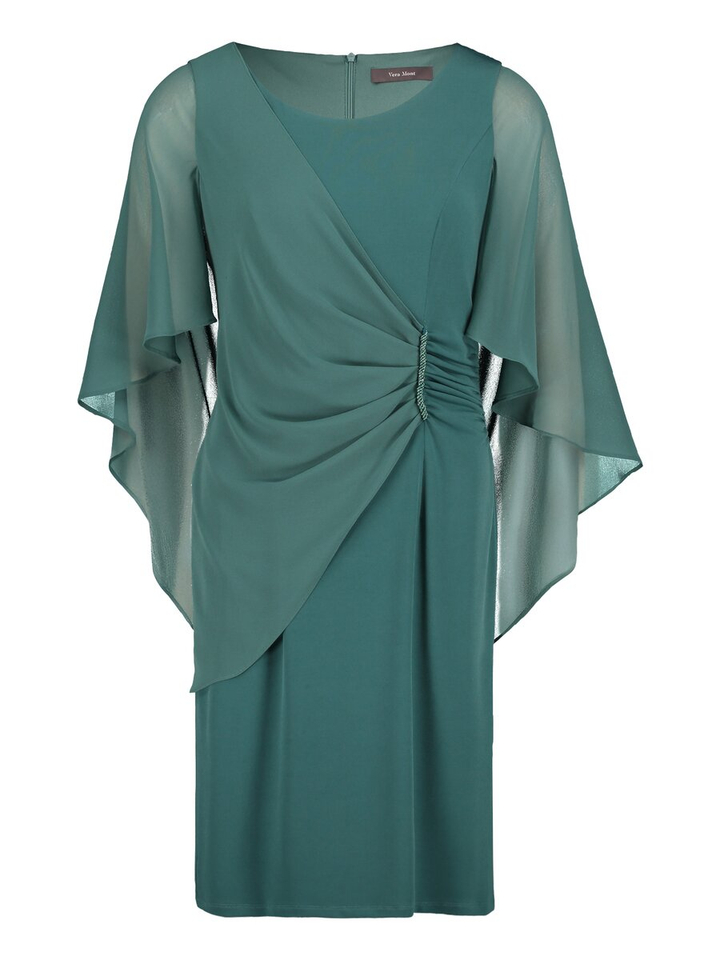 Groene feestjurk met parel detail Vera Mont