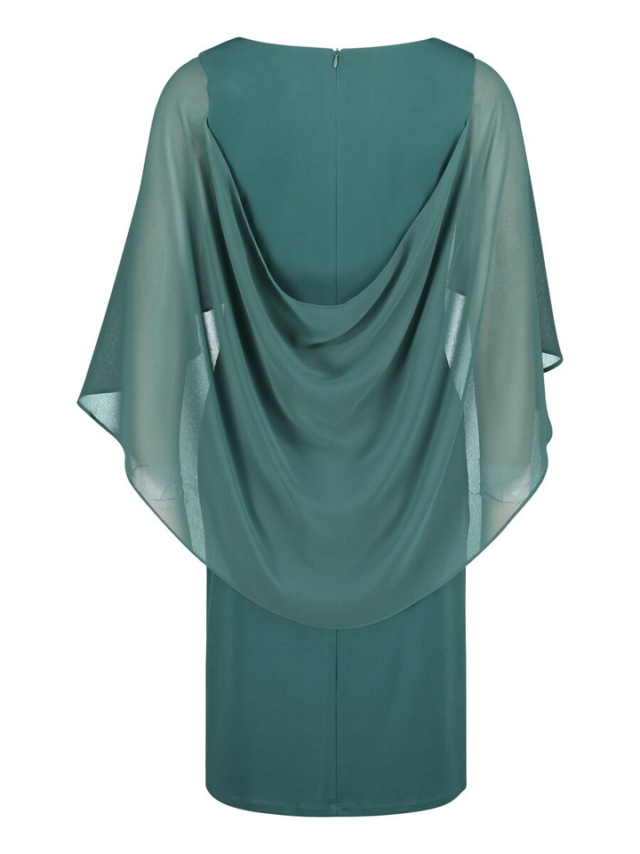 Groene feestjurk met parel detail Vera Mont