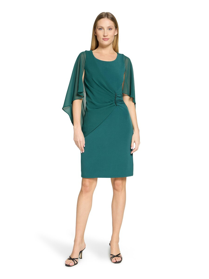 Groene feestjurk met parel detail Vera Mont