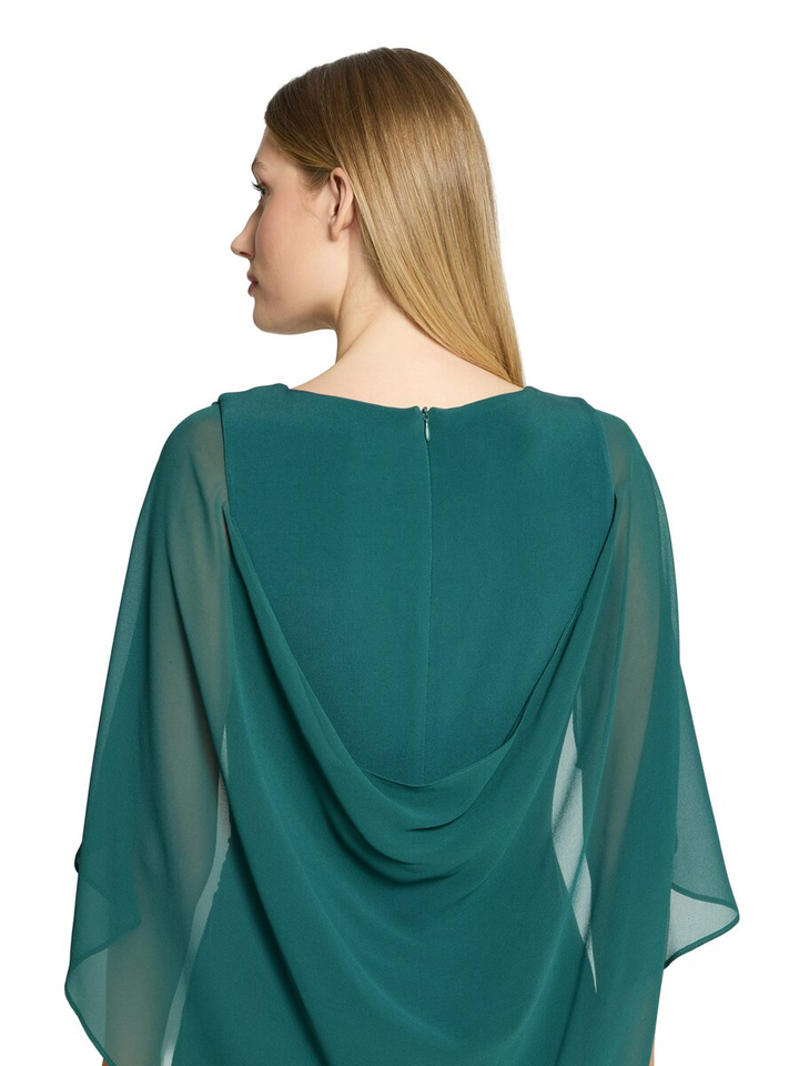 Groene feestjurk met parel detail Vera Mont