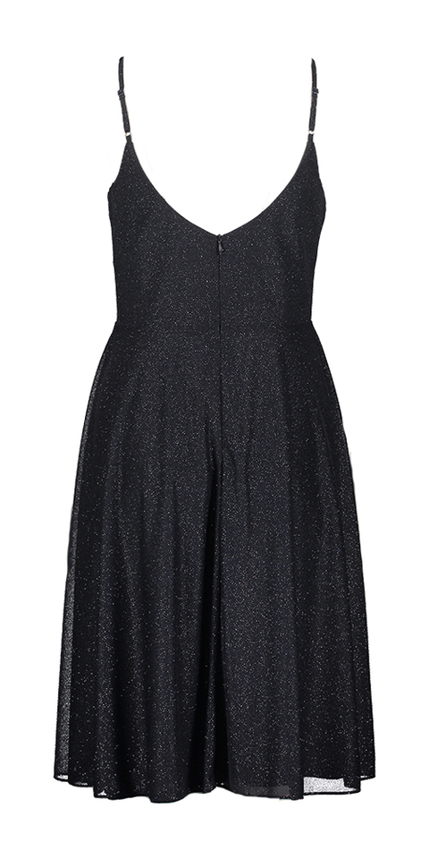 Donkerblauwe glitter feestjurk Vera Mont