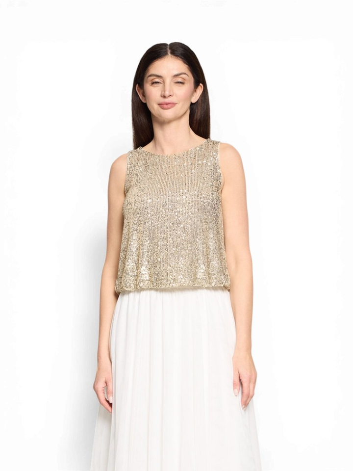 Goude glittertop Vera Mont