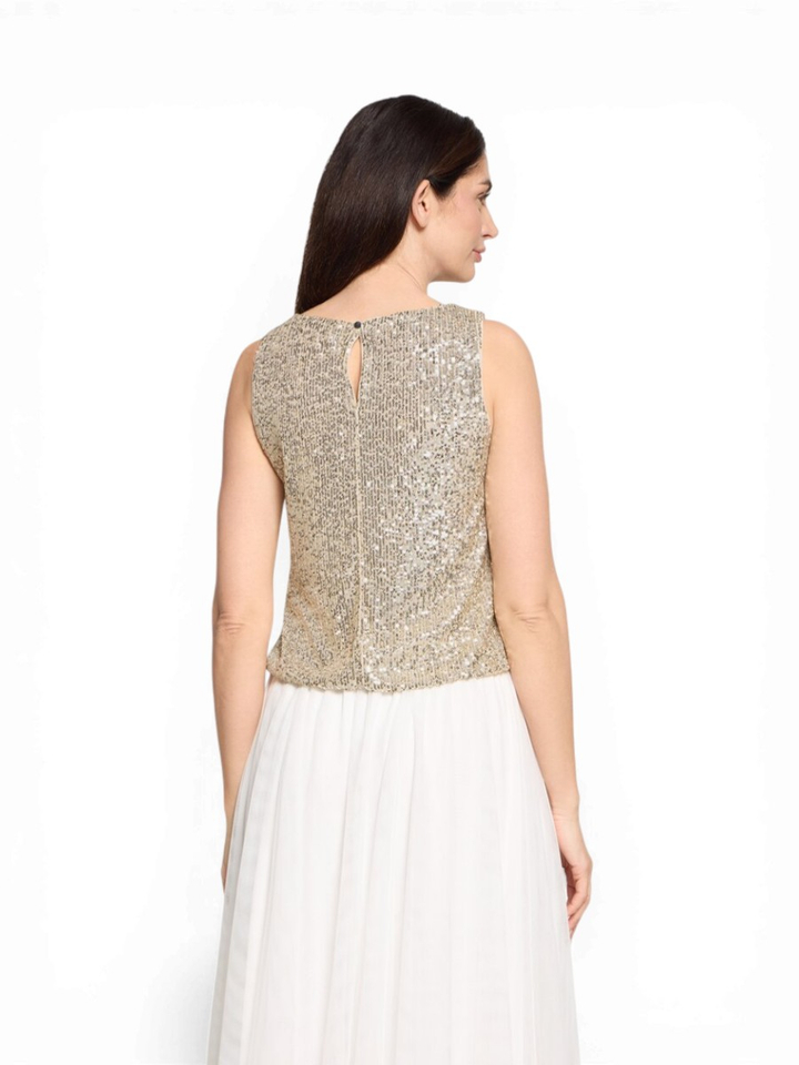 Goude glittertop Vera Mont