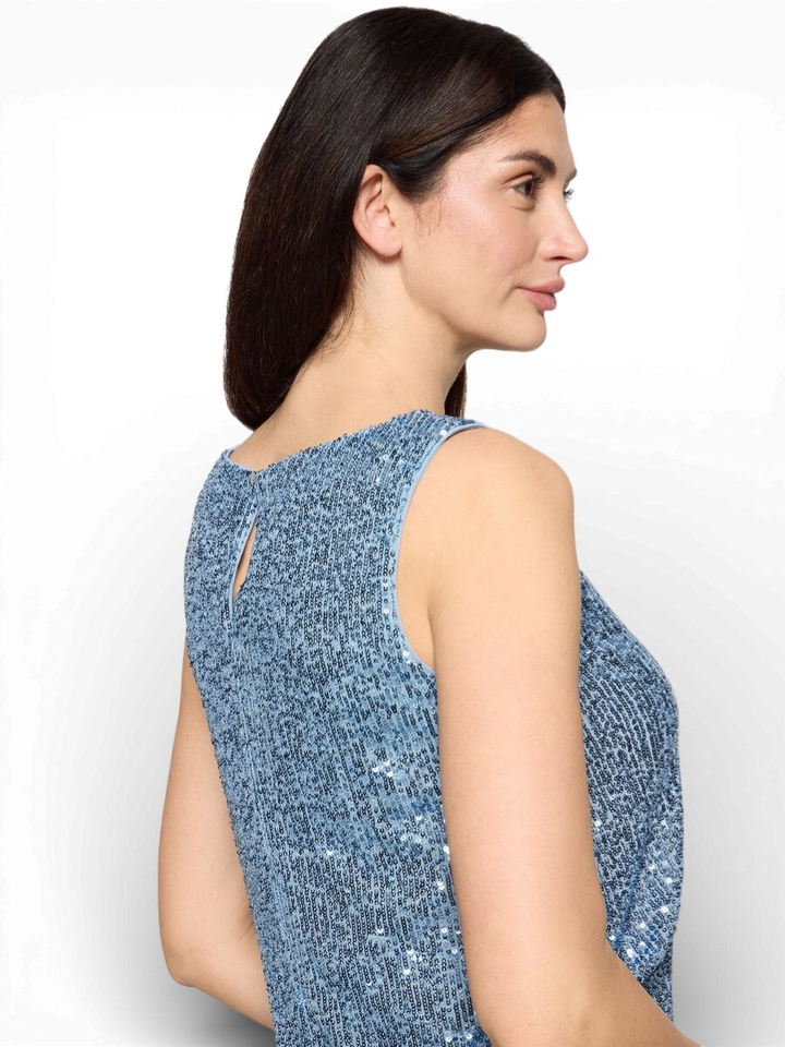Blauwe glittertop Vera Mont 