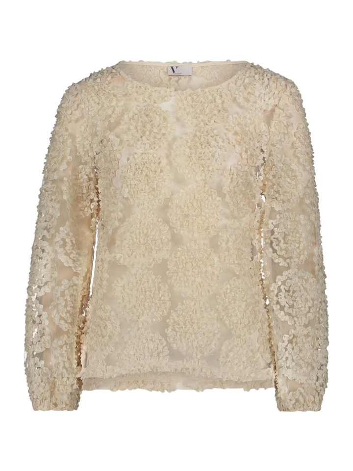 Beige ruffle blouse Vera Mont 