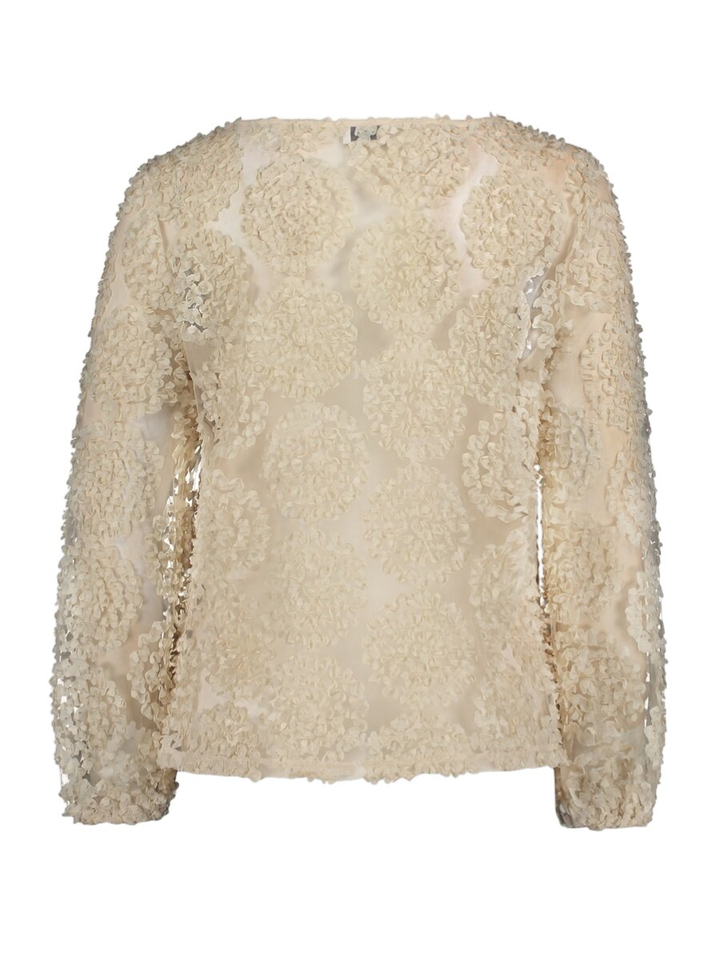 Beige ruffle blouse Vera Mont 