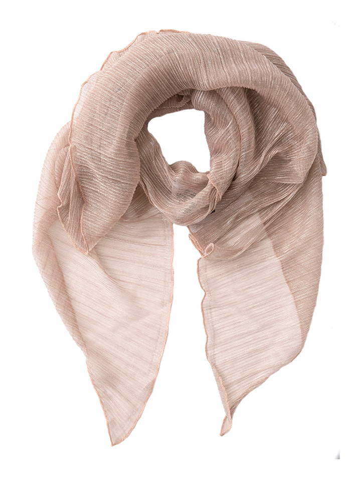 Beige roze feestelijke glitter sjaal Vera Mont