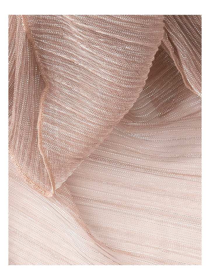 Beige roze feestelijke glitter sjaal Vera Mont