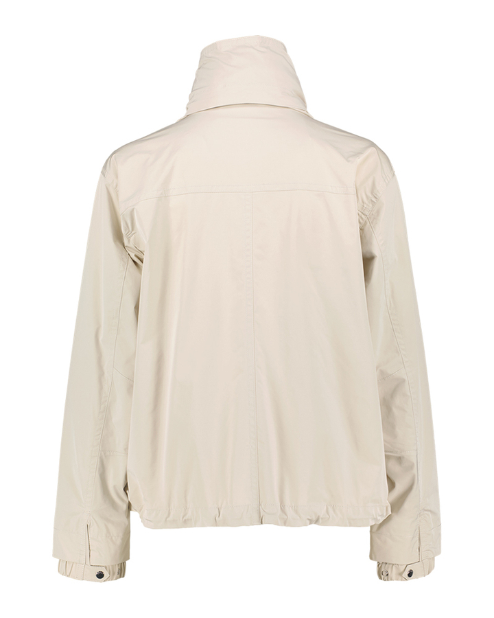 Beige jas met rits en kap Emilia Reset 