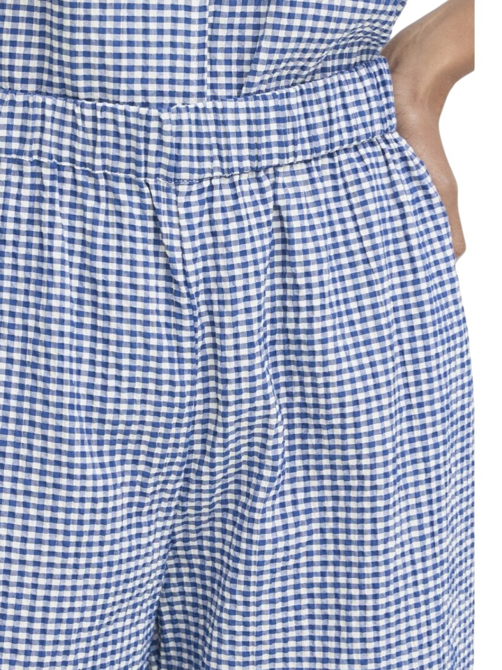 Blauwe blazer met ruitmotief Jilma Ichi