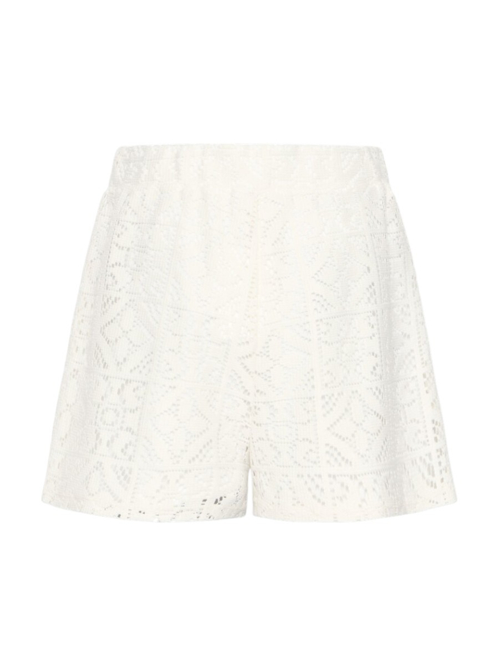 Witte short met broderie Ichi