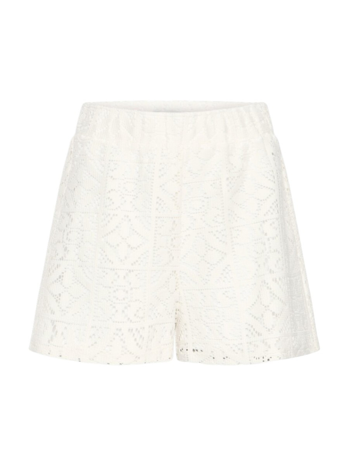 Witte short met broderie Ichi