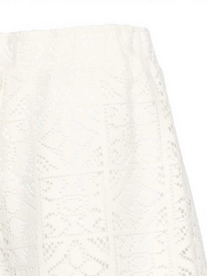 Witte short met broderie Ichi