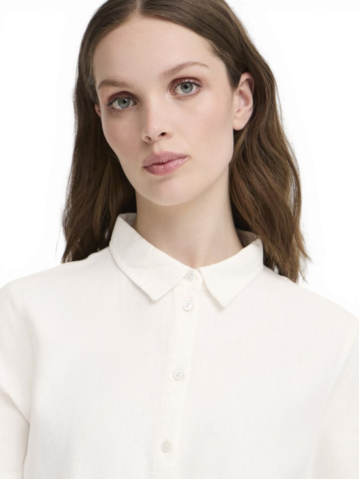 Witte linnen bloes Linno Ichi