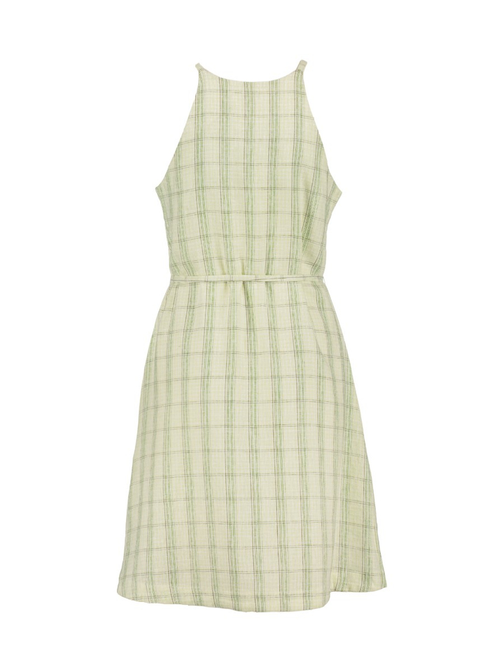 Groene geruite jurk Linno Ichi