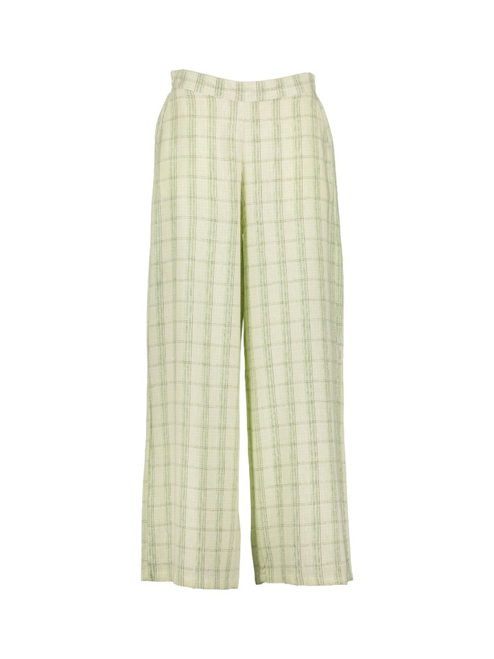 Groene geruite Ihlinno broek Ichi