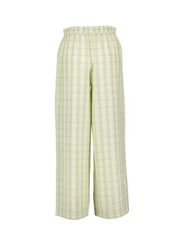 Groene geruite Ihlinno broek Ichi