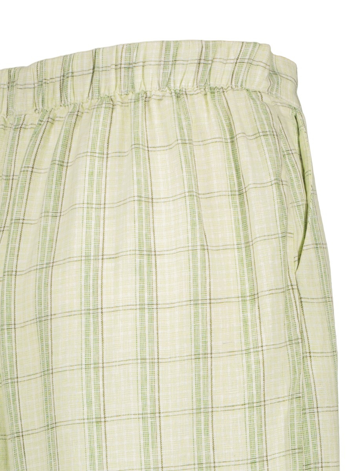 Groene geruite Ihlinno broek Ichi