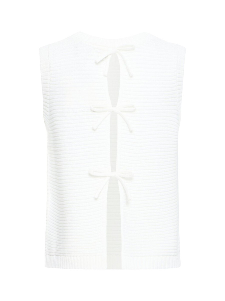 Witte top met strikdetail Ih Dotties ICHI