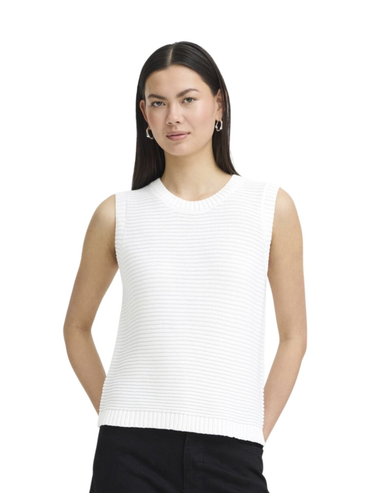 Witte top met strikdetail Ih Dotties ICHI